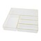 Martha Stewart Kerry Plastic Stackable Office Desk Drawer Organizers with Gold Trim, Various Sizes, Set of 5 BE-PB9085-G-5-CLRGLD-MS - alternate 3
